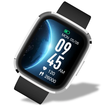 zegarek smartwatch Garett GRC Style srebrno-czarny