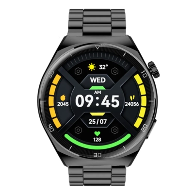 Smartwatch Garett V12 czarny stalowy