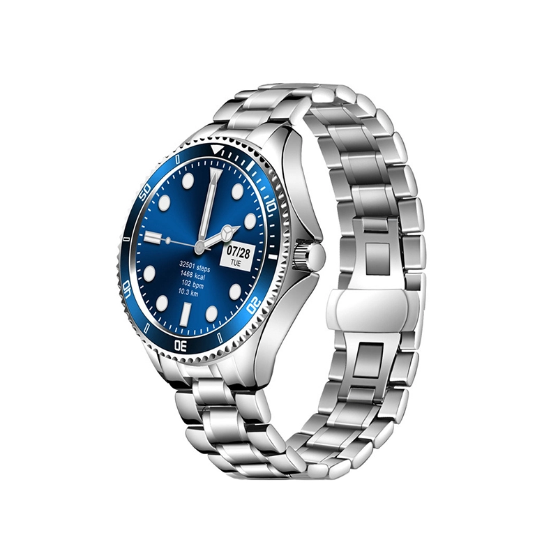 Smartwatch Garett Men Ocean RT, srebrno-niebieski, stalowy