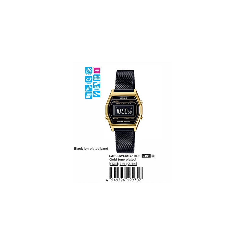Damski zegarek Casio Retro LA690WEMB -1BEF