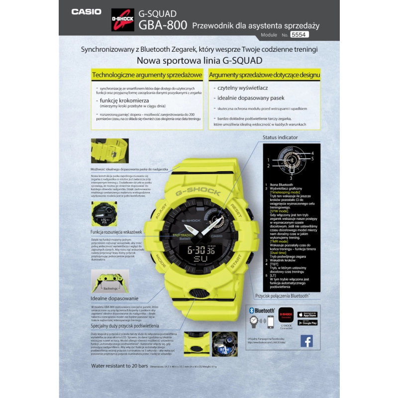 zegarek casio g-shock GBA-800