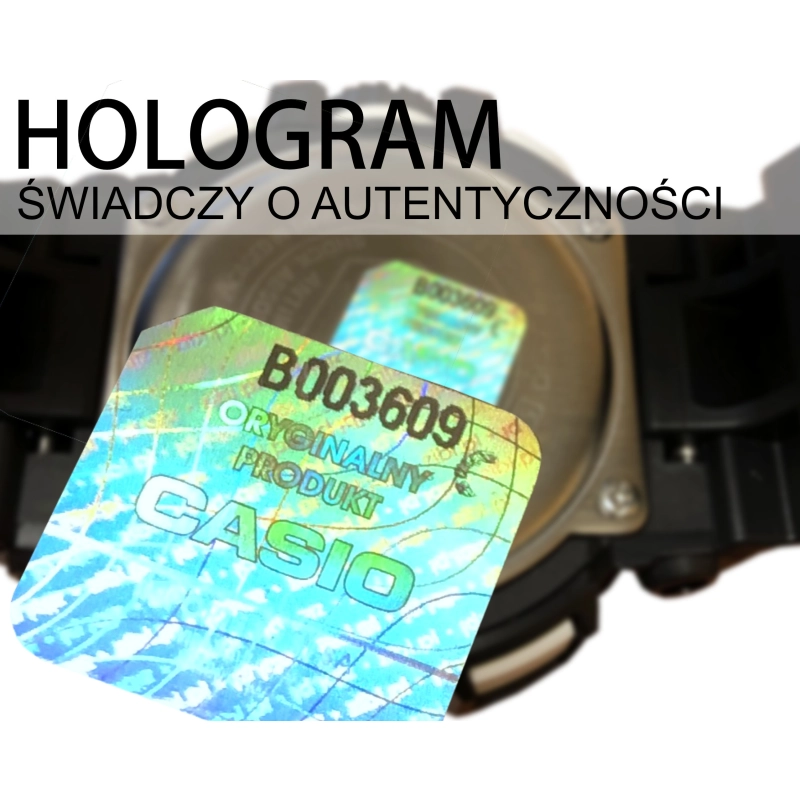 Hologram potwierdza oryginalność zegarka G-Shock