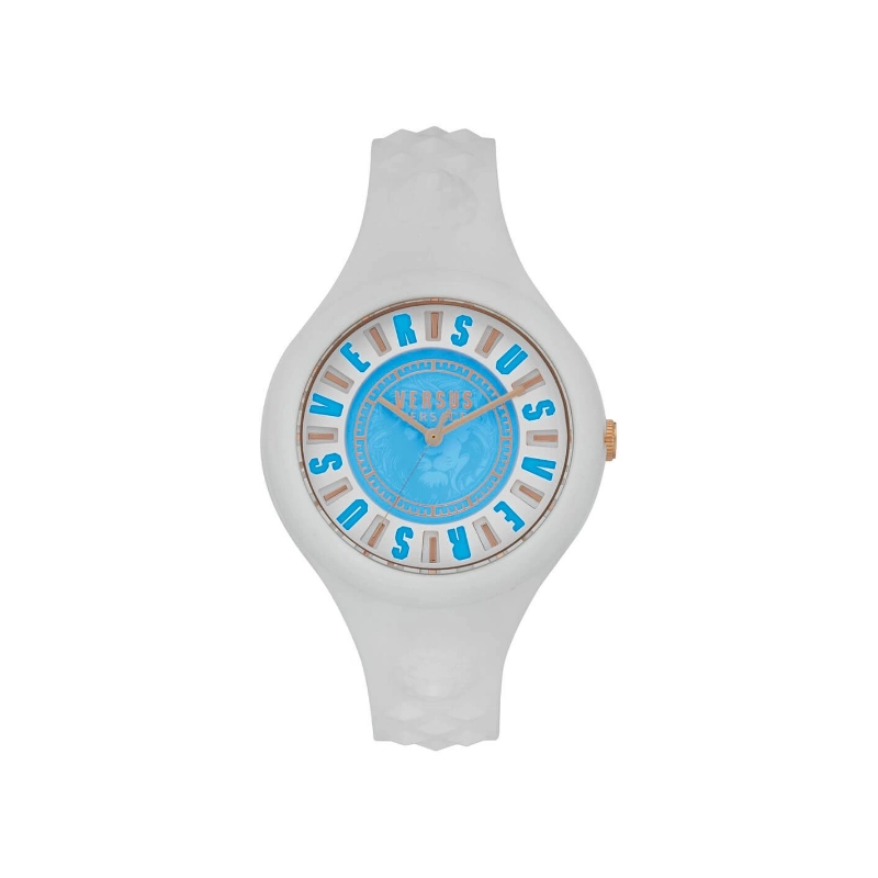 Charakterystyczne podświetlenie Indiglo cyferblatu zegarka Versace VSPOQ4219